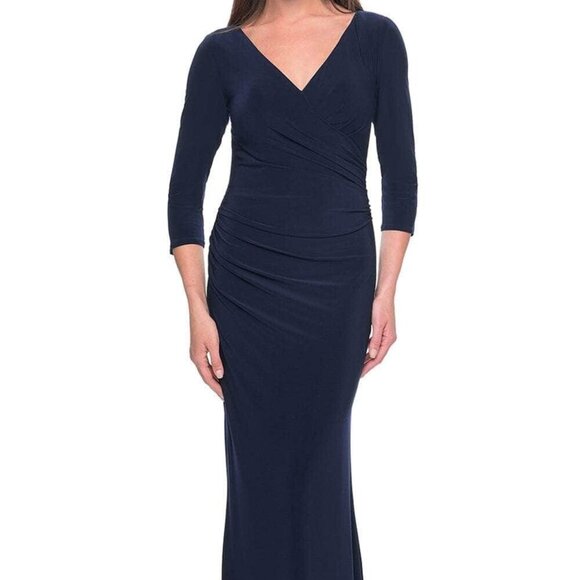 NWT La Femme 31020 Mother of the Bride Dress Navy Size 10 - Picture 1 of 6